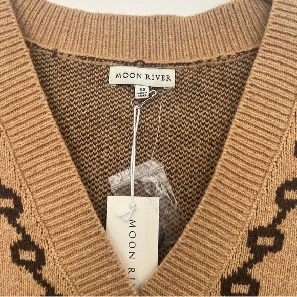 NWT Anthropologie Moon River Sweater Vest - Picture 6 of 6